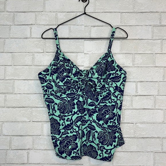 Lands' End Swim Lands End Floral Tankini Top 8d Poshmark